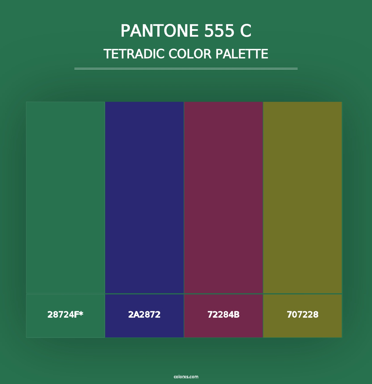 PANTONE 555 C - Tetradic Color Palette