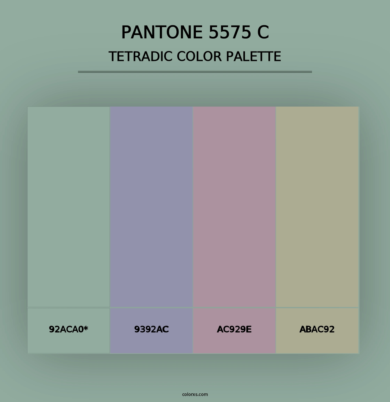 PANTONE 5575 C - Tetradic Color Palette