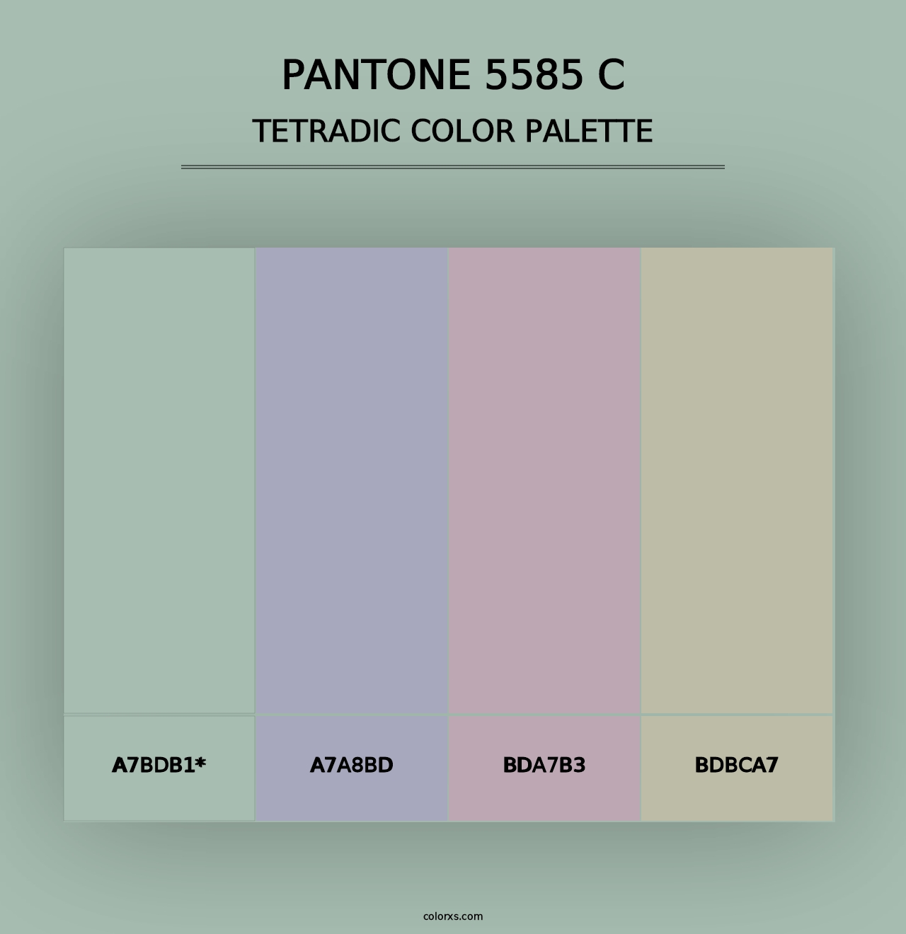 PANTONE 5585 C - Tetradic Color Palette