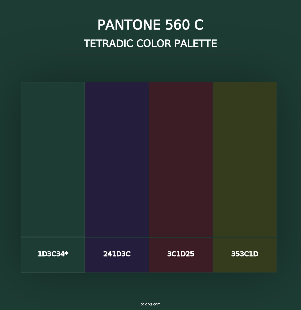 PANTONE 560 C - Tetradic Color Palette