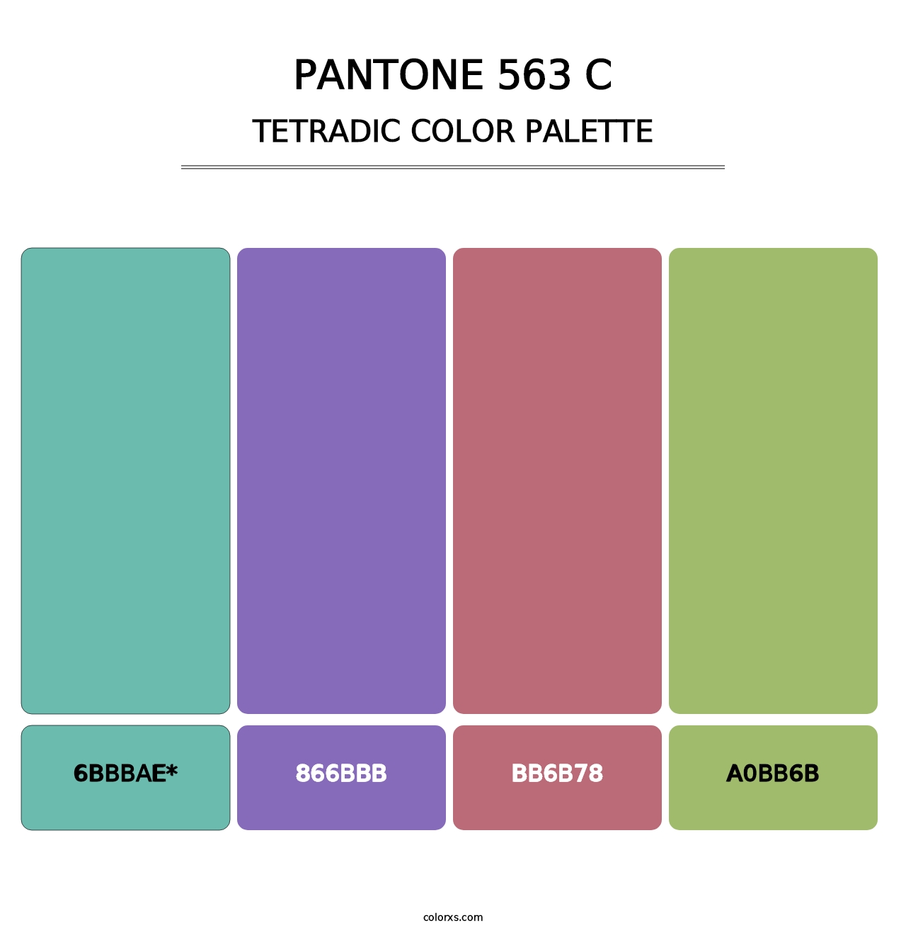 PANTONE 563 C - Tetradic Color Palette