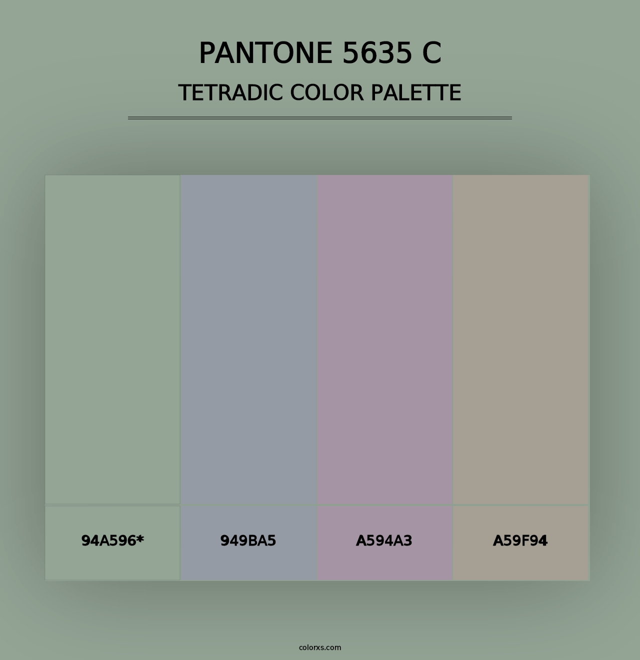 PANTONE 5635 C - Tetradic Color Palette