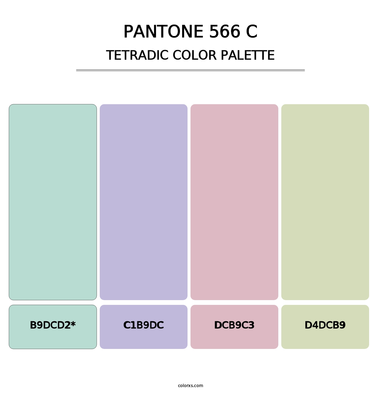 PANTONE 566 C - Tetradic Color Palette