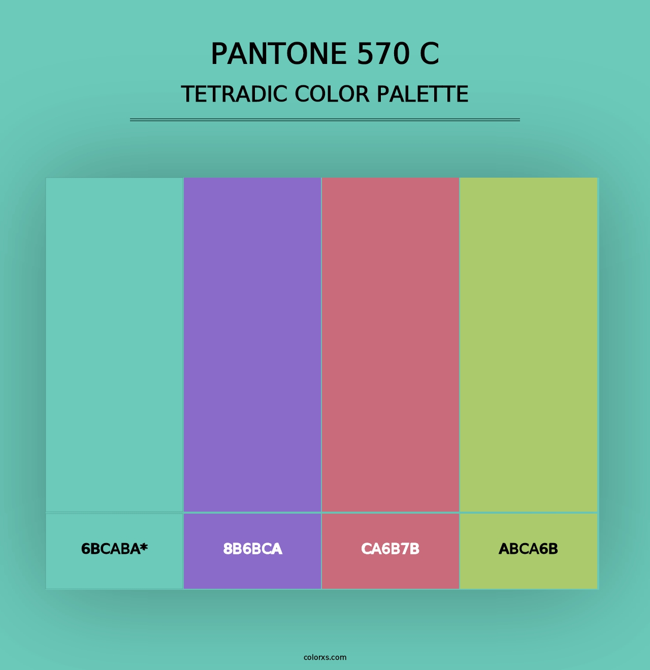 PANTONE 570 C - Tetradic Color Palette