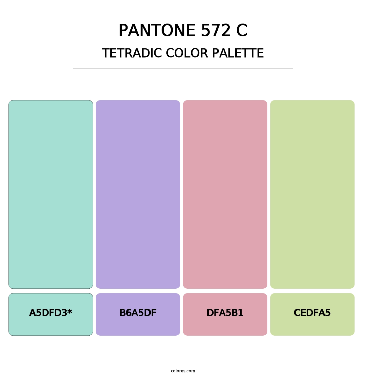 PANTONE 572 C - Tetradic Color Palette