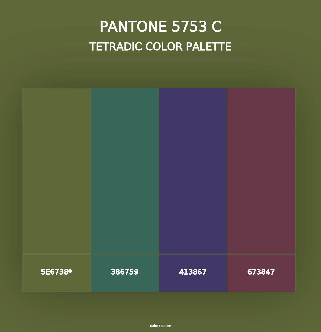 PANTONE 5753 C - Tetradic Color Palette