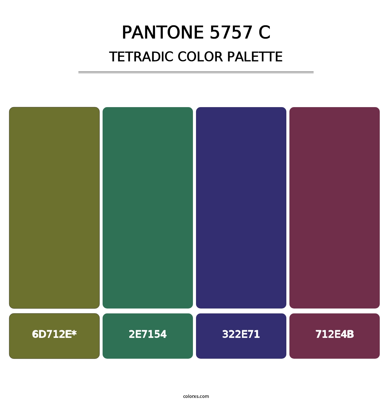 PANTONE 5757 C - Tetradic Color Palette