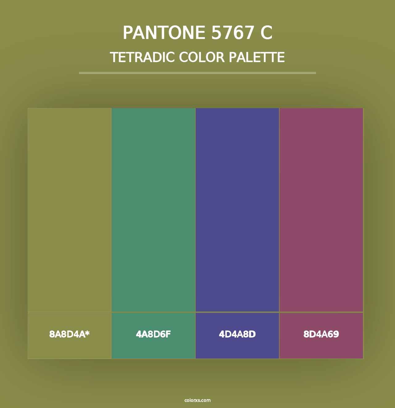 PANTONE 5767 C - Tetradic Color Palette