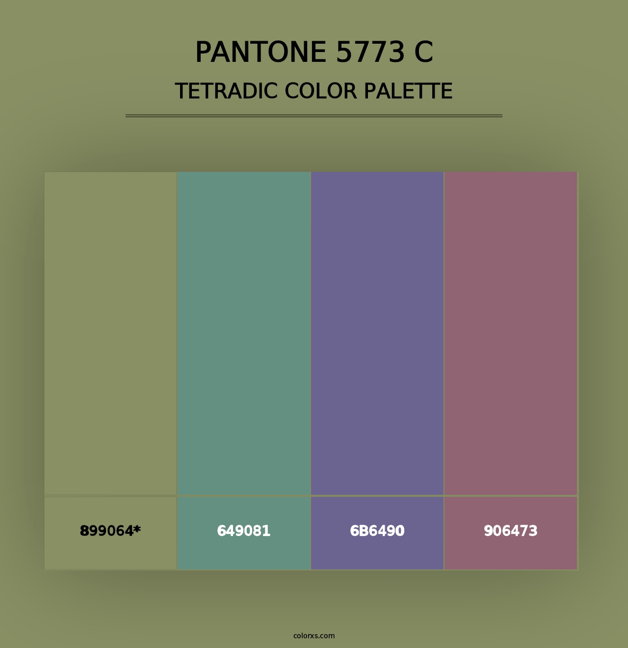 PANTONE 5773 C - Tetradic Color Palette