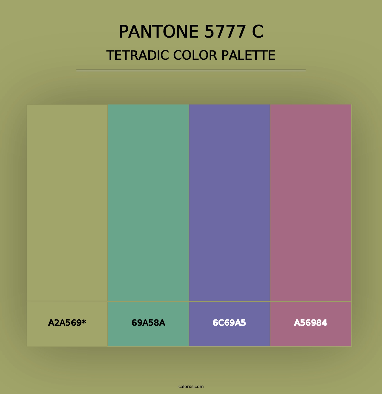 PANTONE 5777 C - Tetradic Color Palette