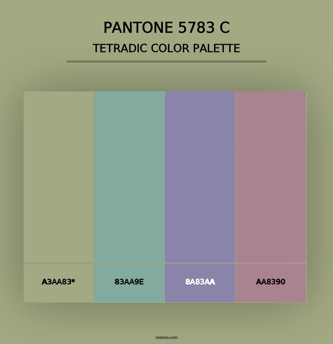 PANTONE 5783 C - Tetradic Color Palette