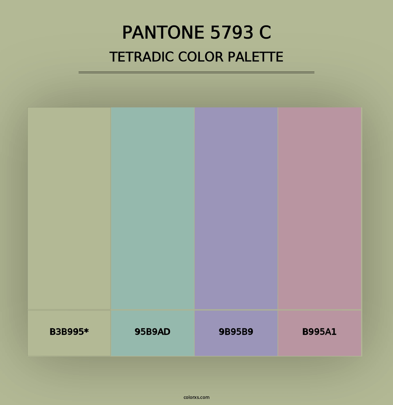 PANTONE 5793 C - Tetradic Color Palette