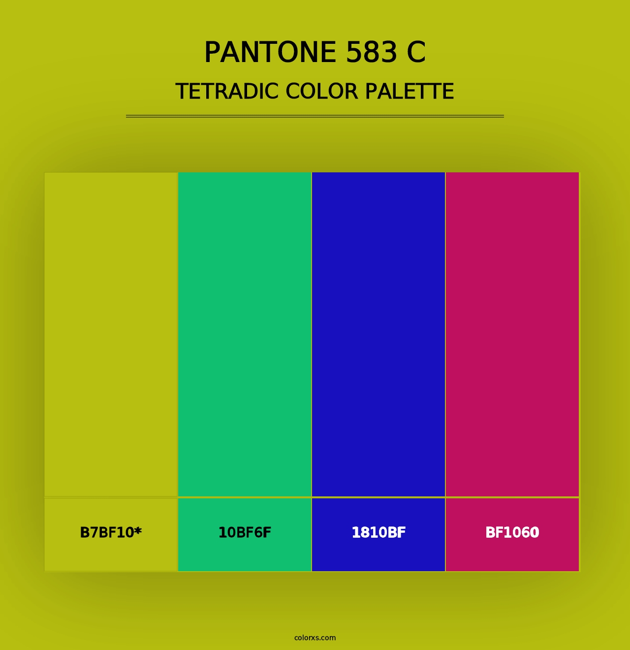 PANTONE 583 C - Tetradic Color Palette