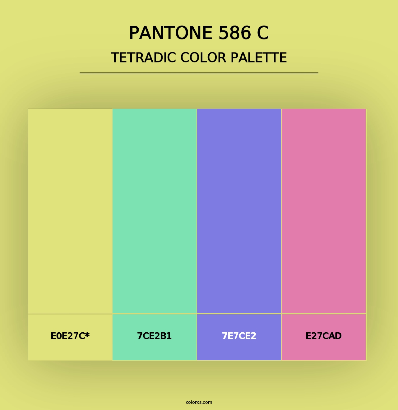 PANTONE 586 C - Tetradic Color Palette