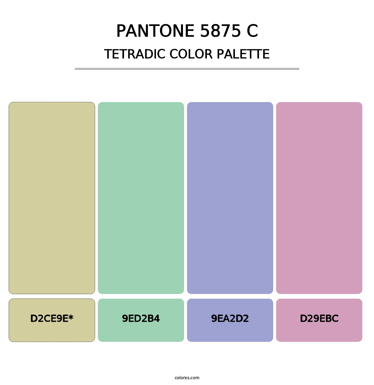 PANTONE 5875 C - Tetradic Color Palette