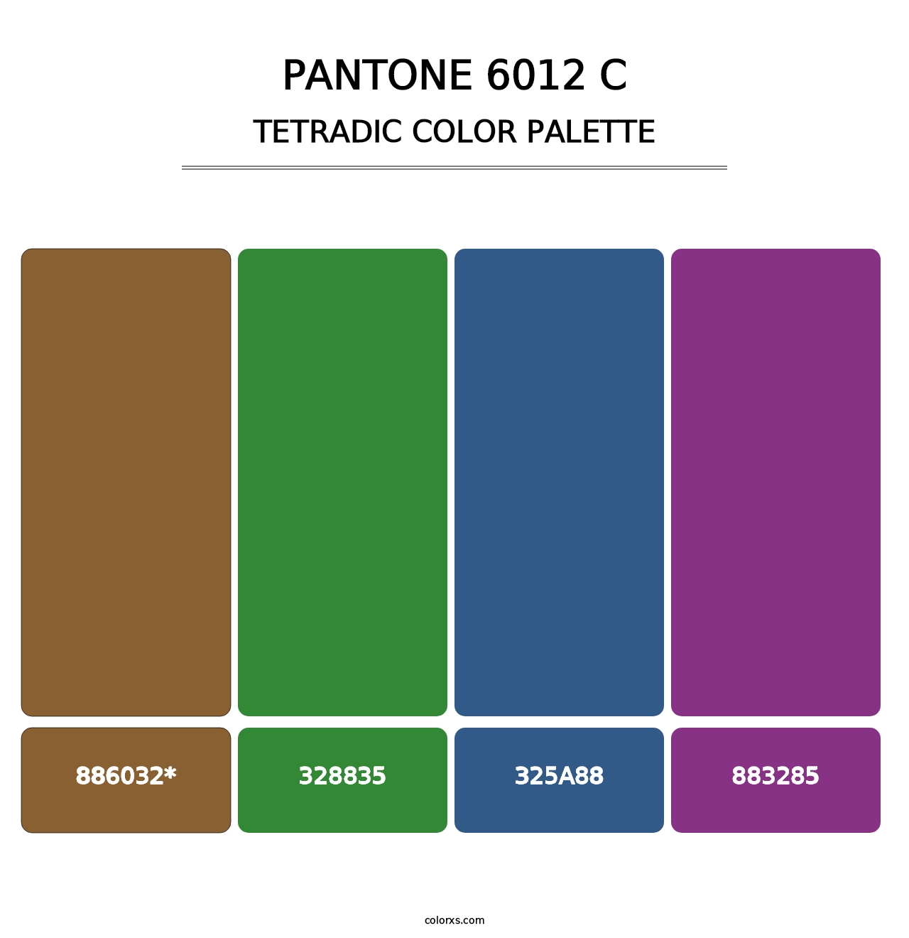 PANTONE 6012 C - Tetradic Color Palette