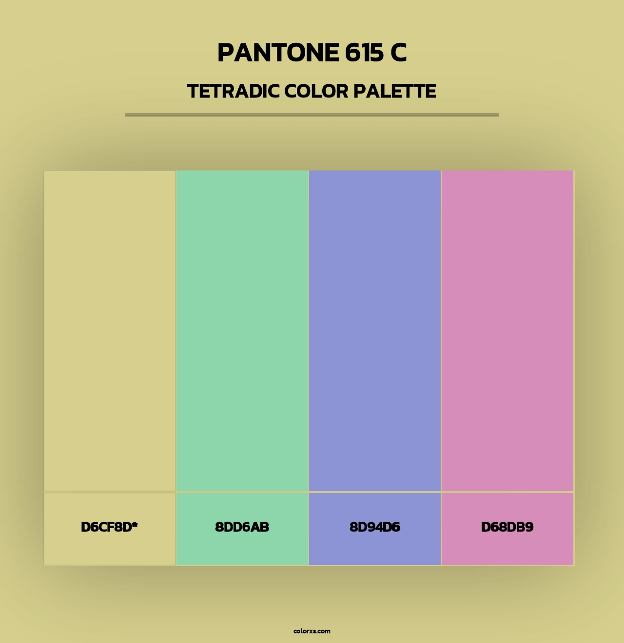 PANTONE 615 C - Tetradic Color Palette