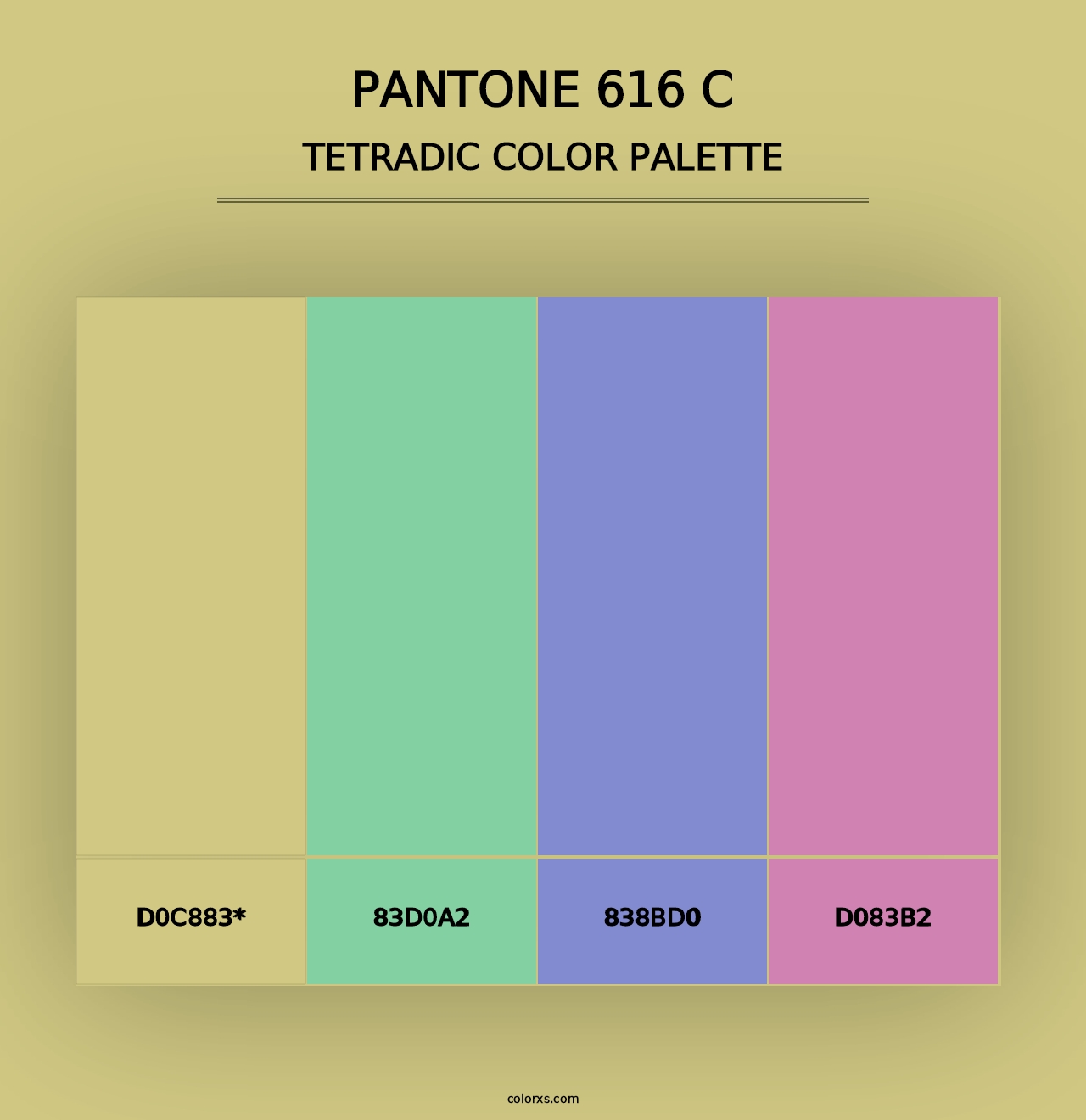 PANTONE 616 C - Tetradic Color Palette