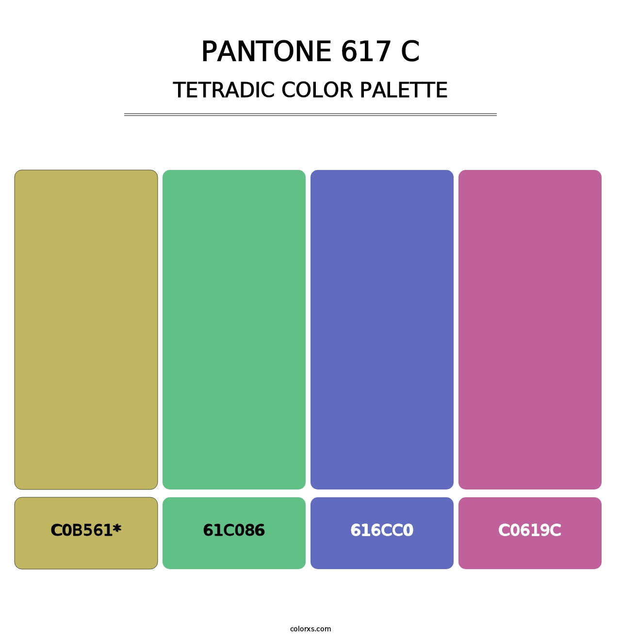 PANTONE 617 C - Tetradic Color Palette