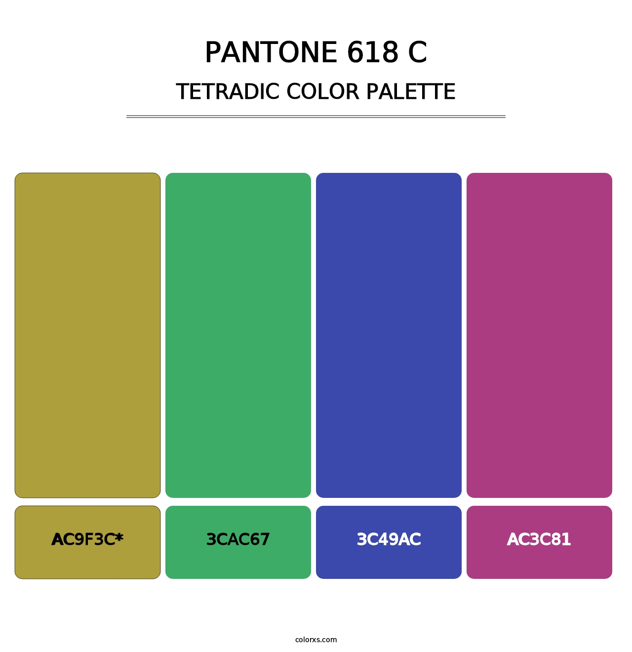 PANTONE 618 C - Tetradic Color Palette