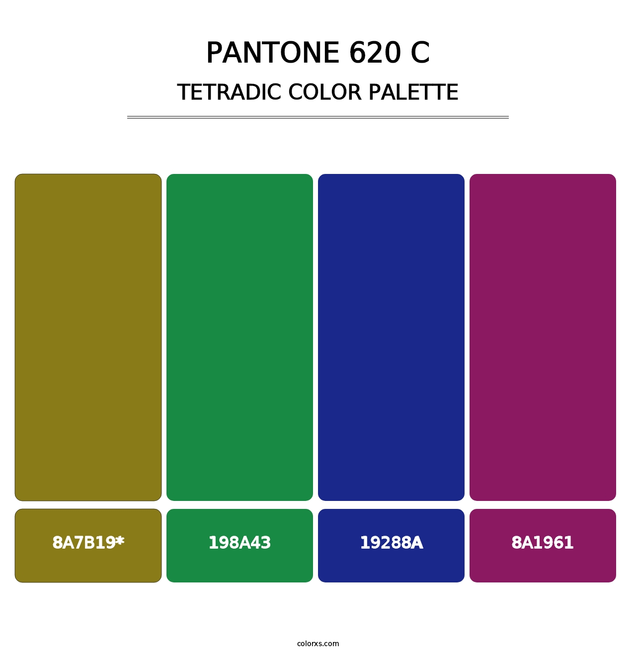 PANTONE 620 C - Tetradic Color Palette