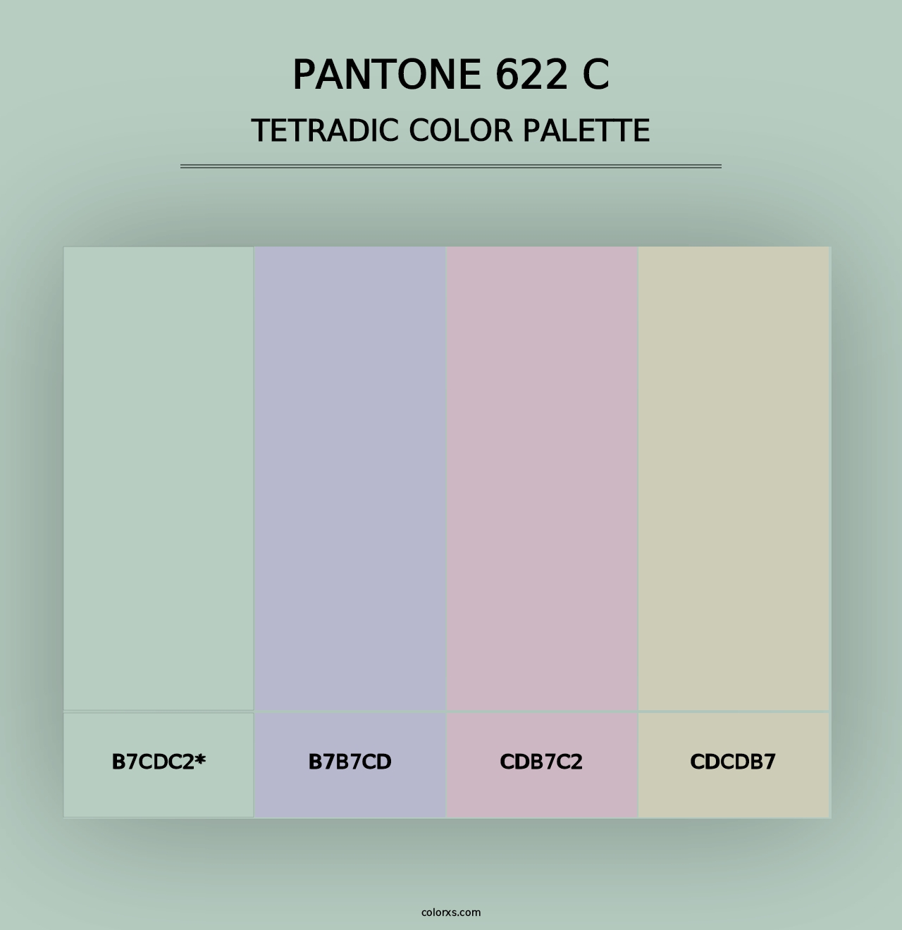 PANTONE 622 C - Tetradic Color Palette