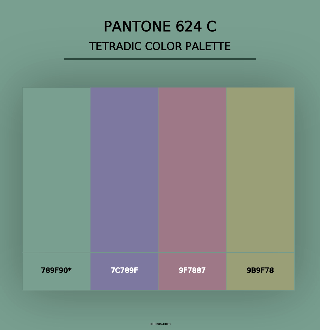 PANTONE 624 C - Tetradic Color Palette