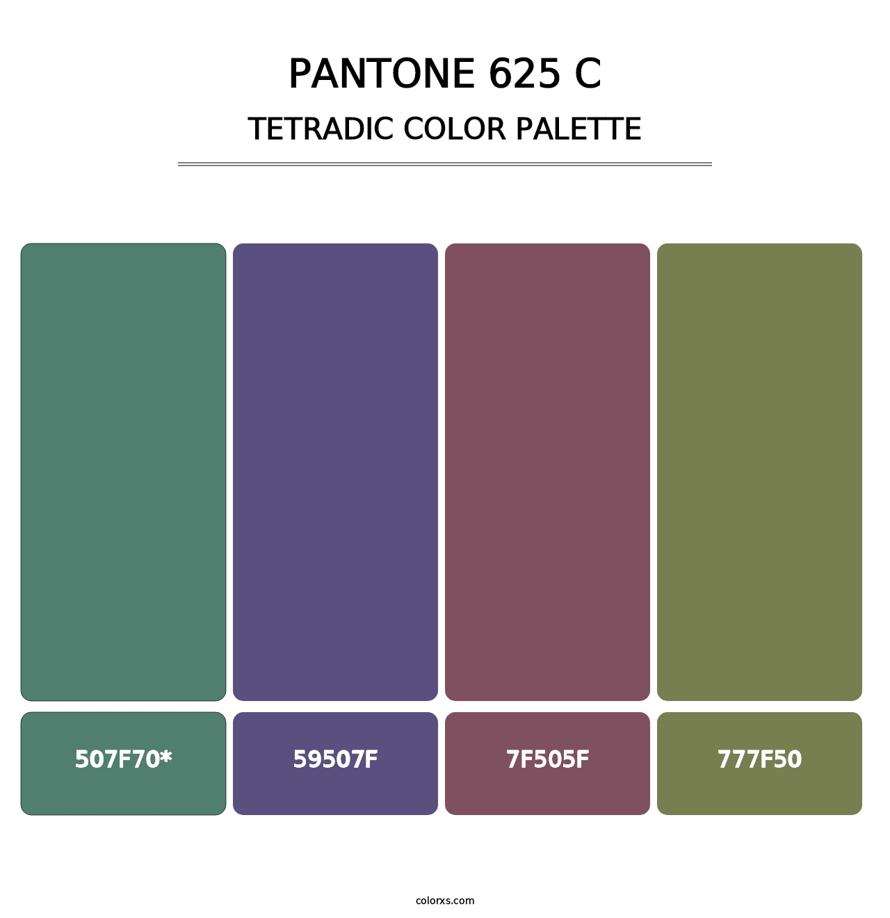 PANTONE 625 C - Tetradic Color Palette