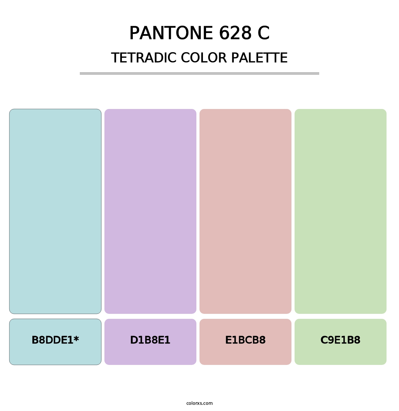 PANTONE 628 C - Tetradic Color Palette