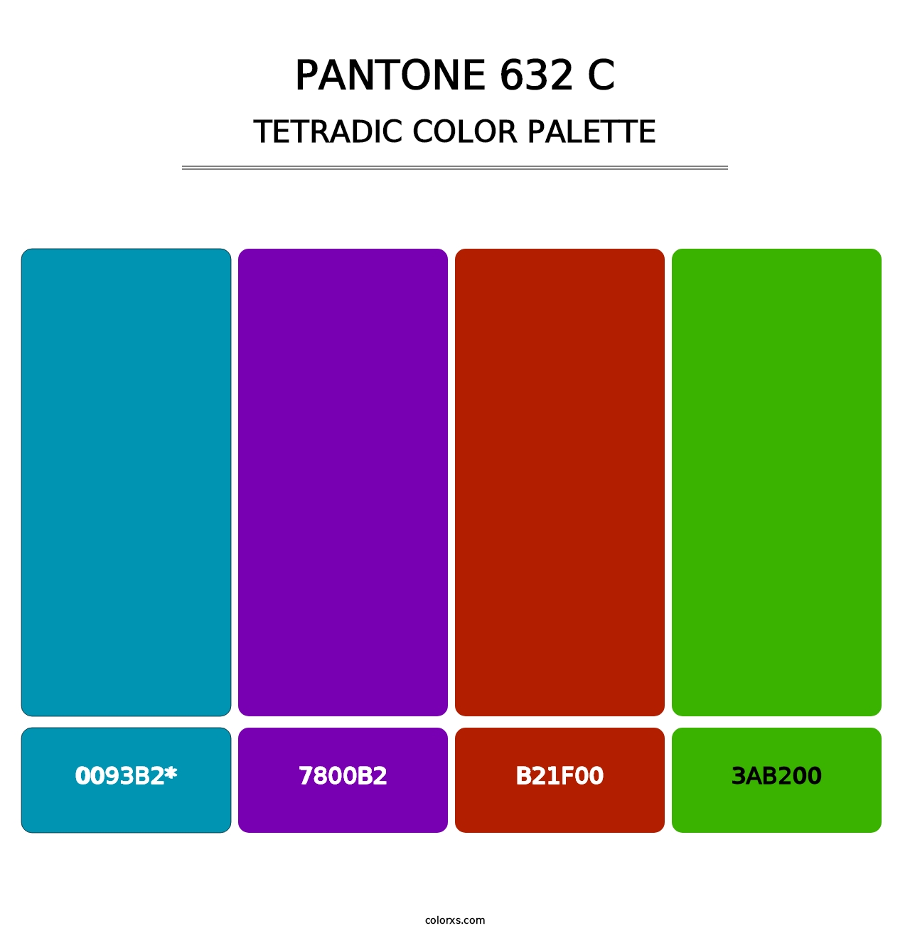 PANTONE 632 C - Tetradic Color Palette