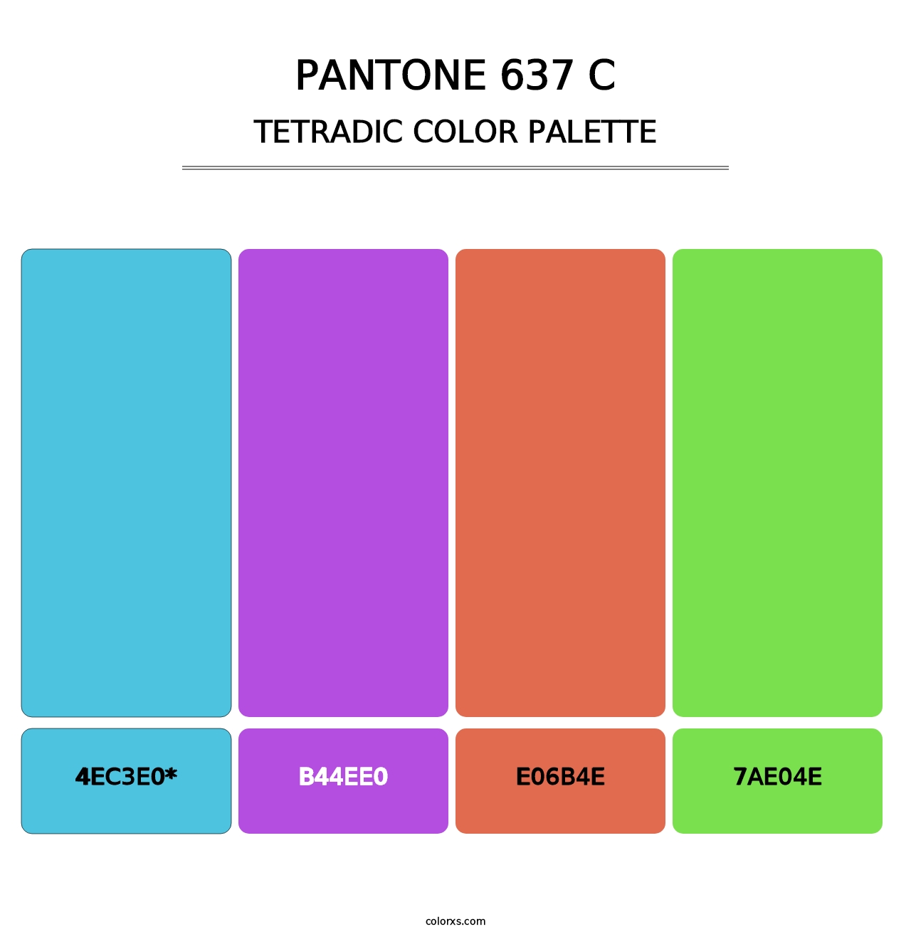 PANTONE 637 C - Tetradic Color Palette