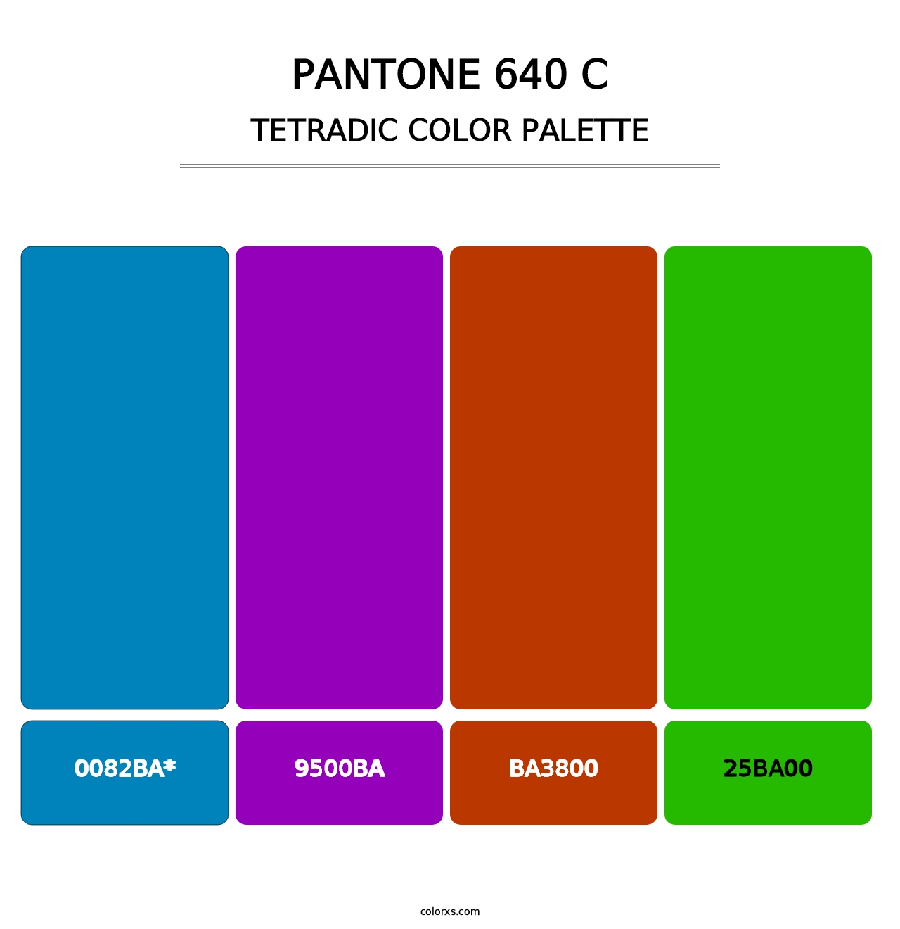 PANTONE 640 C - Tetradic Color Palette