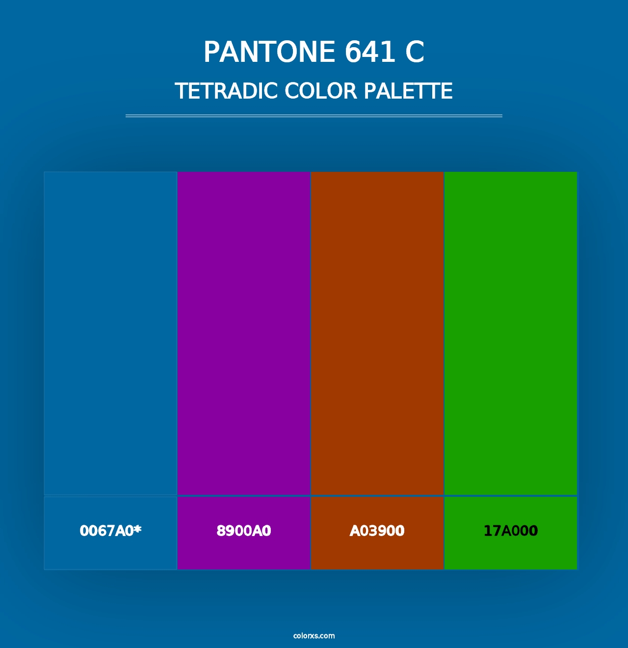 PANTONE 641 C - Tetradic Color Palette