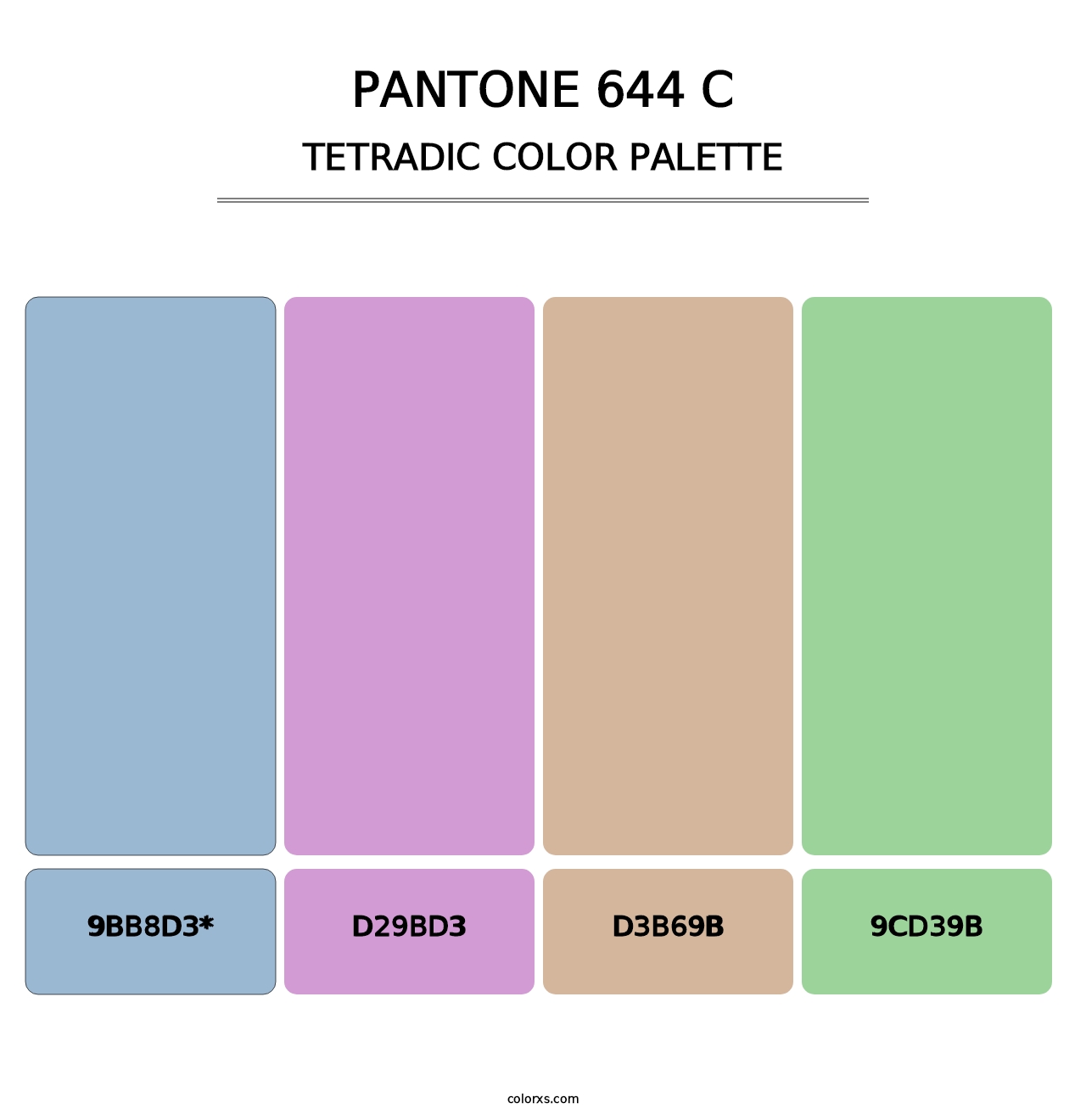 PANTONE 644 C - Tetradic Color Palette