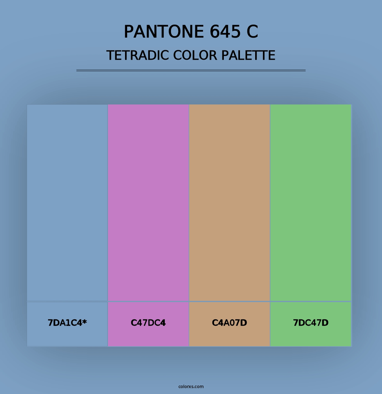 PANTONE 645 C - Tetradic Color Palette