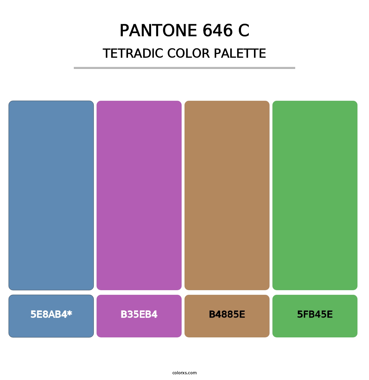 PANTONE 646 C - Tetradic Color Palette