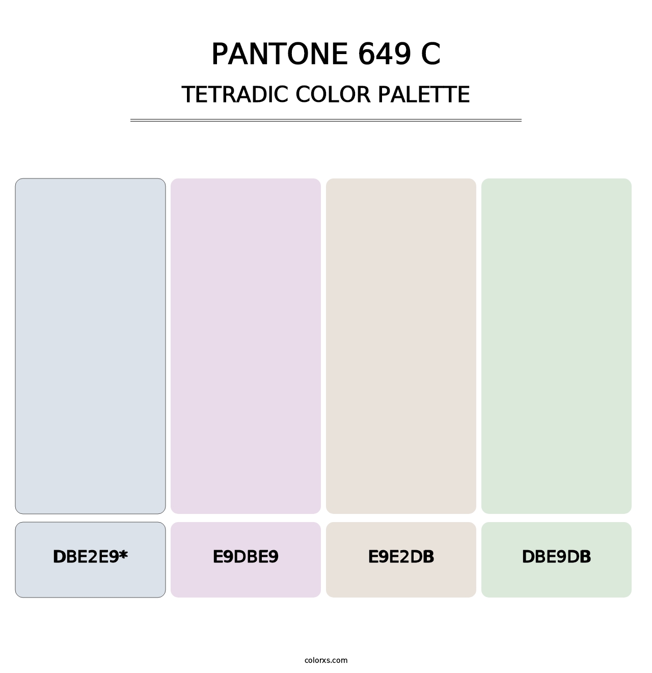 PANTONE 649 C - Tetradic Color Palette