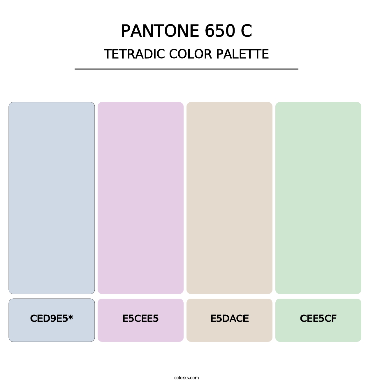 PANTONE 650 C - Tetradic Color Palette