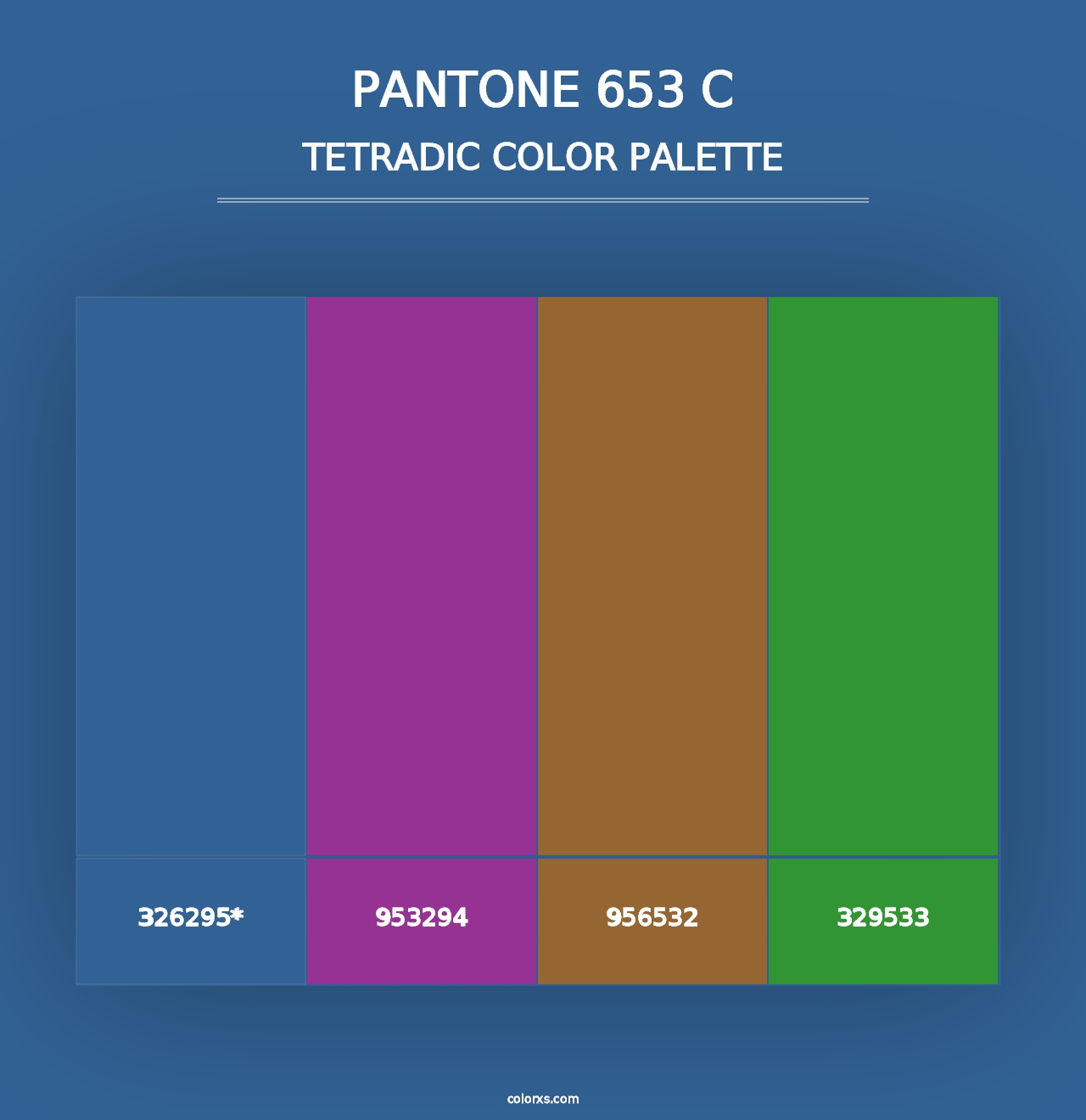 PANTONE 653 C - Tetradic Color Palette