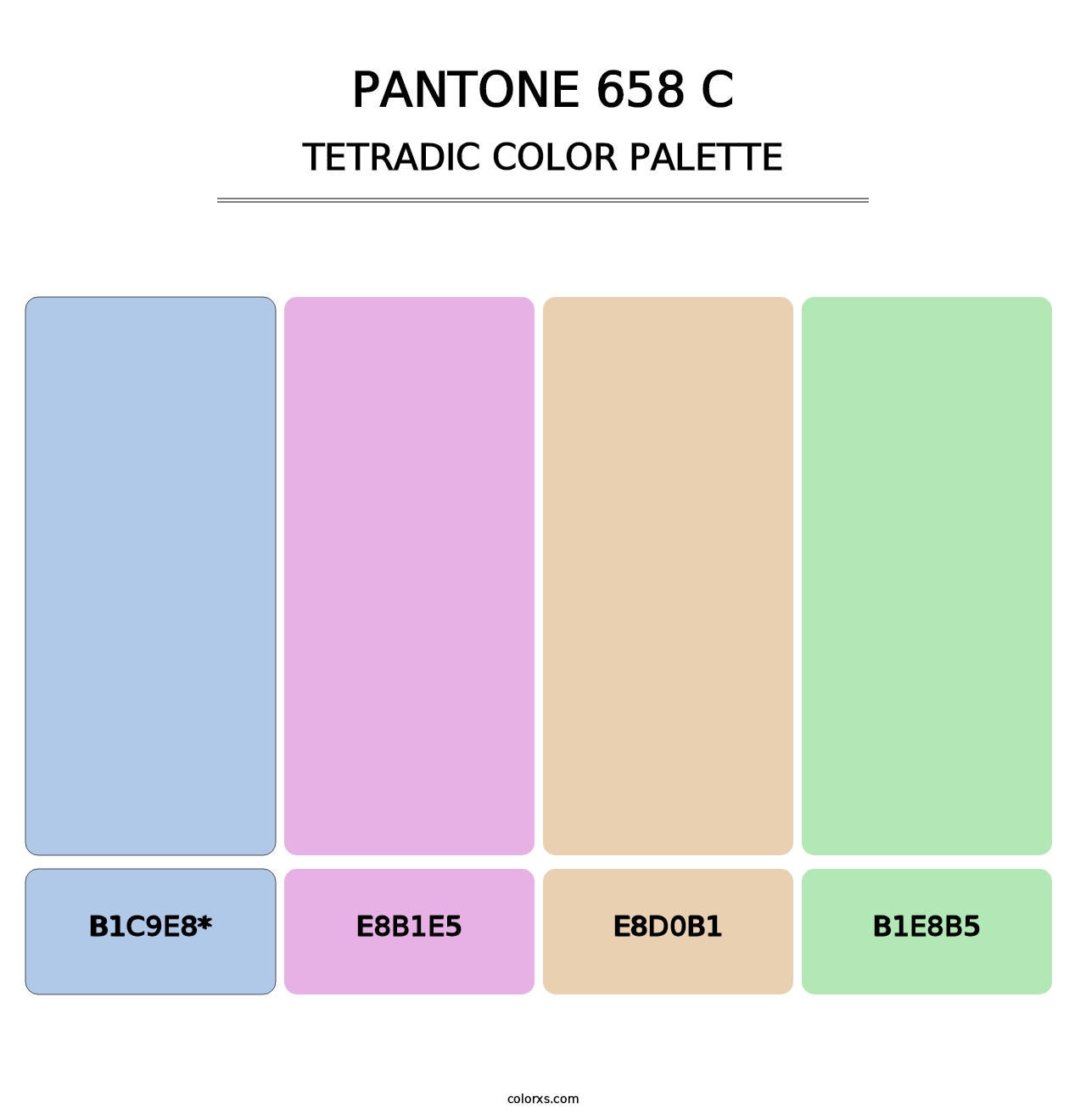 PANTONE 658 C - Tetradic Color Palette