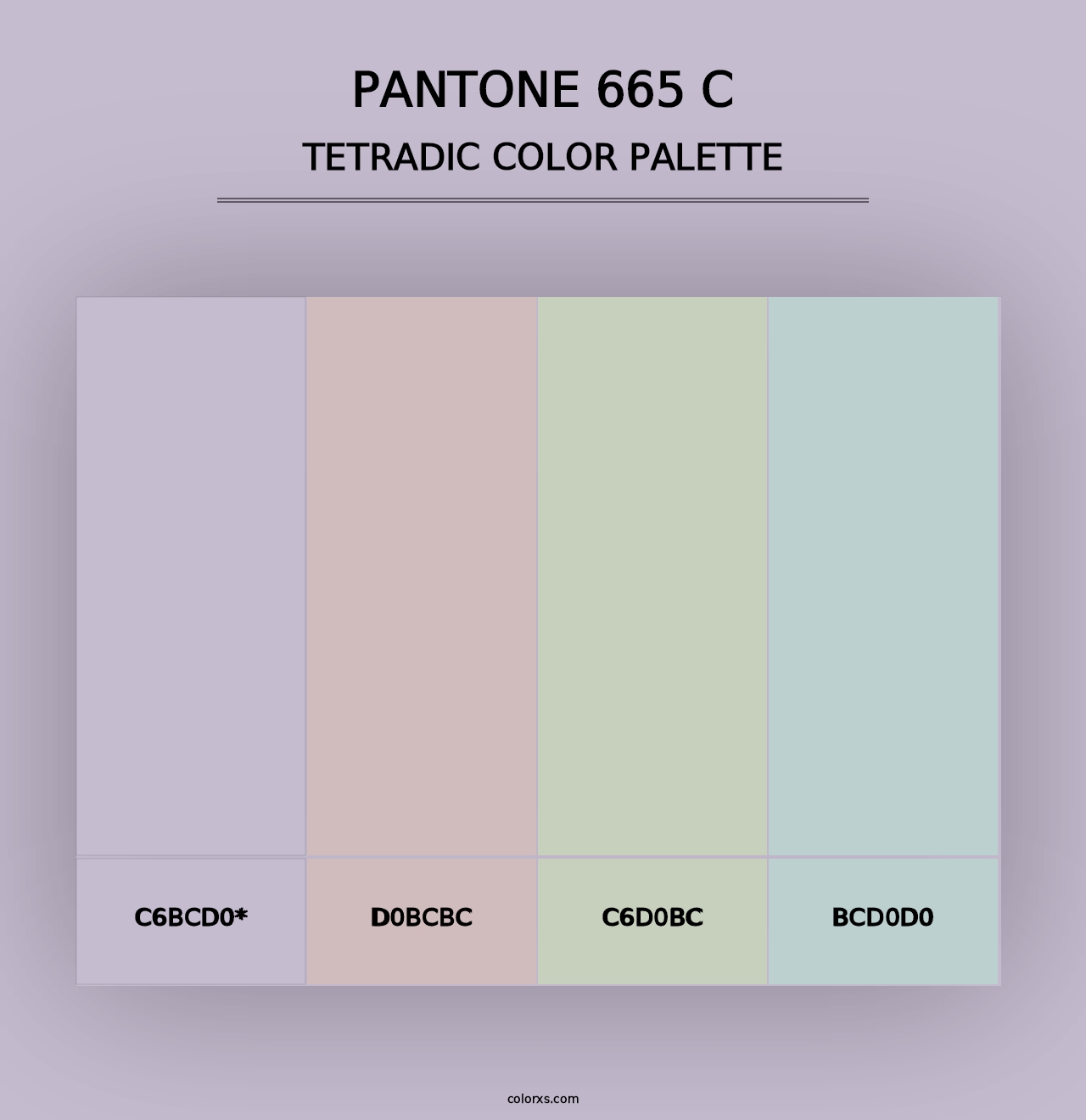 PANTONE 665 C - Tetradic Color Palette