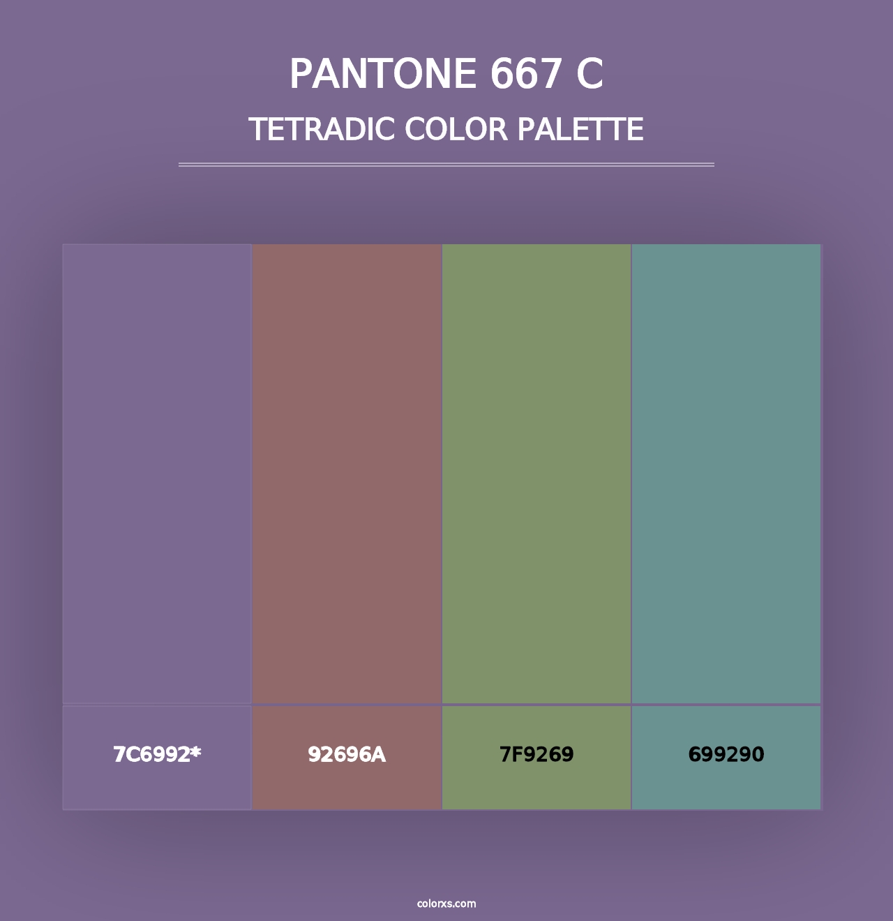 PANTONE 667 C - Tetradic Color Palette