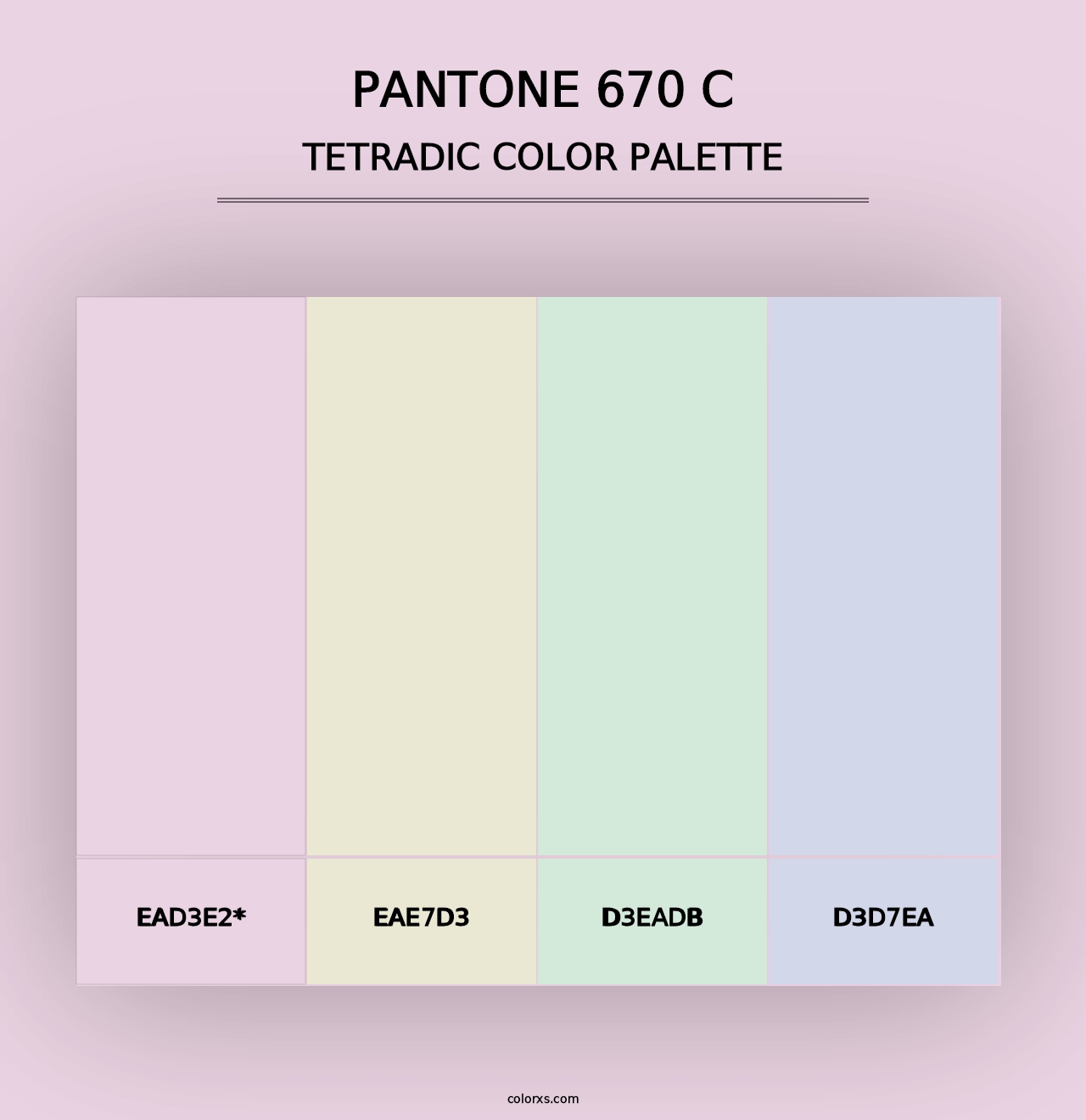 PANTONE 670 C - Tetradic Color Palette