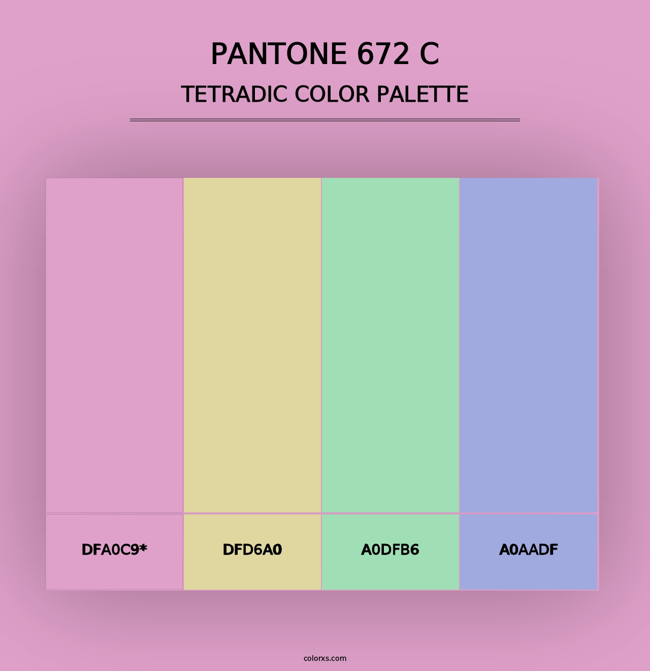 PANTONE 672 C - Tetradic Color Palette