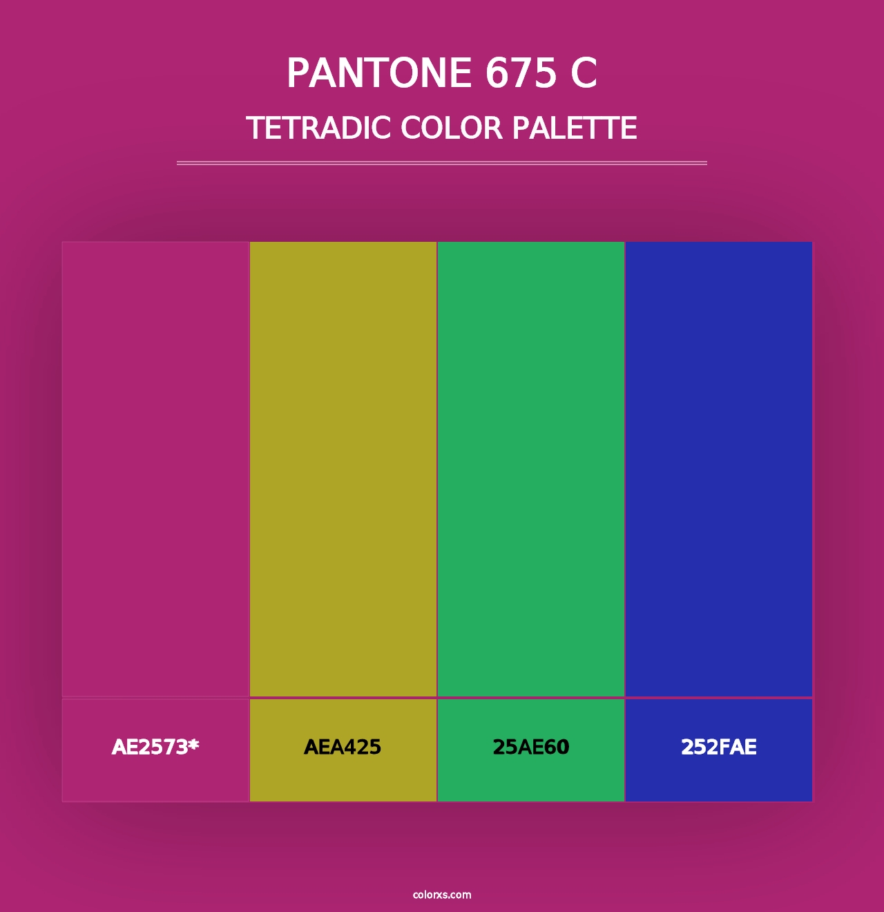 PANTONE 675 C - Tetradic Color Palette