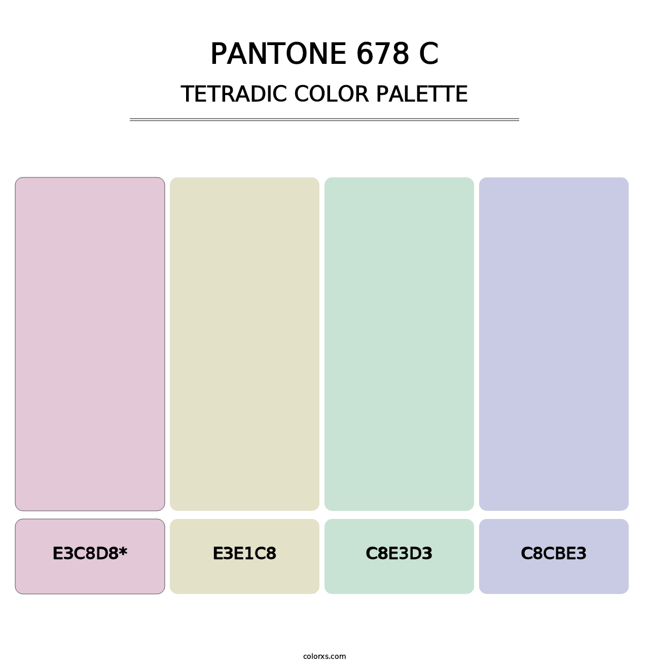 PANTONE 678 C - Tetradic Color Palette