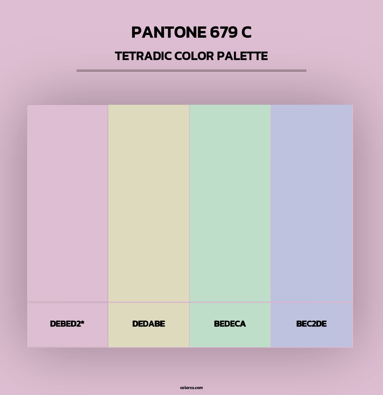 PANTONE 679 C - Tetradic Color Palette