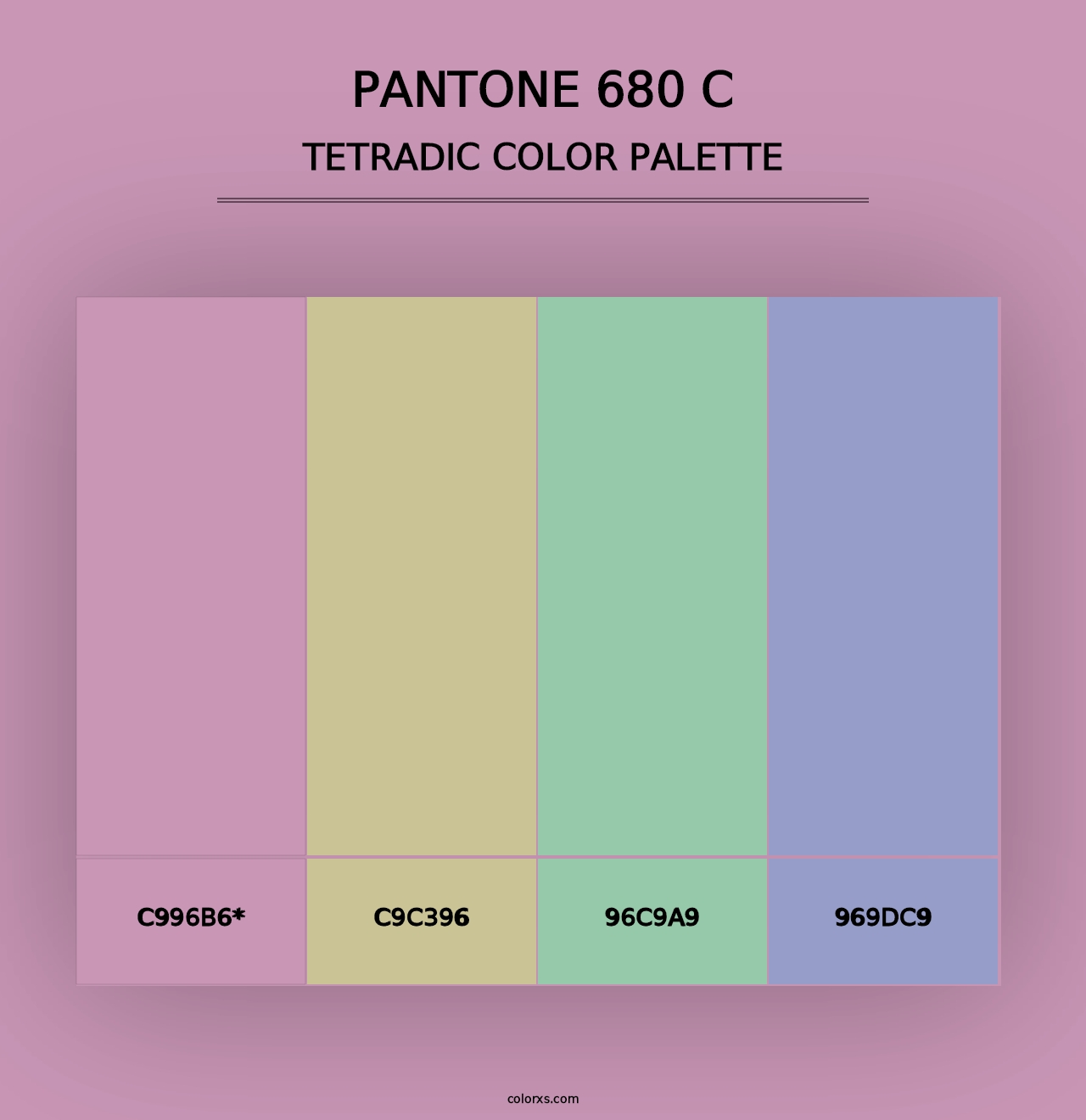 PANTONE 680 C - Tetradic Color Palette