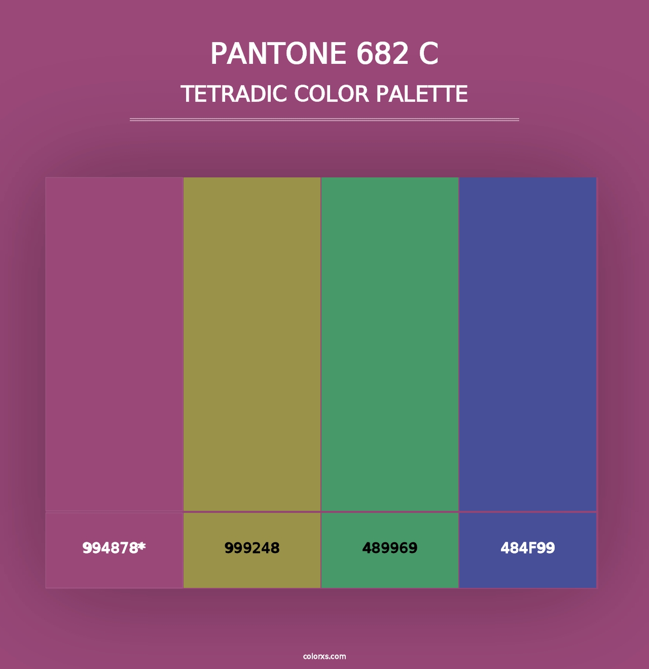 PANTONE 682 C - Tetradic Color Palette