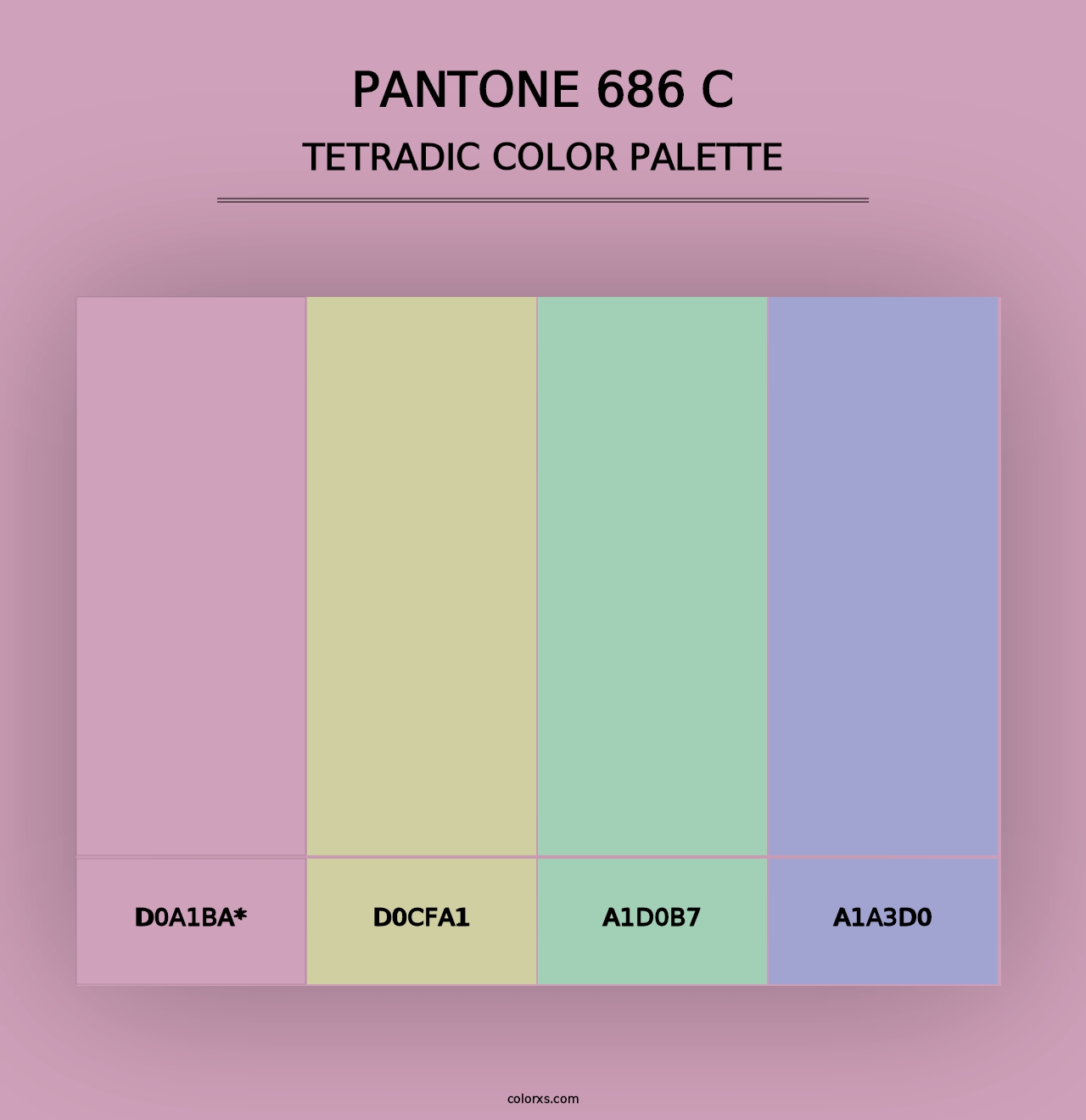 PANTONE 686 C - Tetradic Color Palette